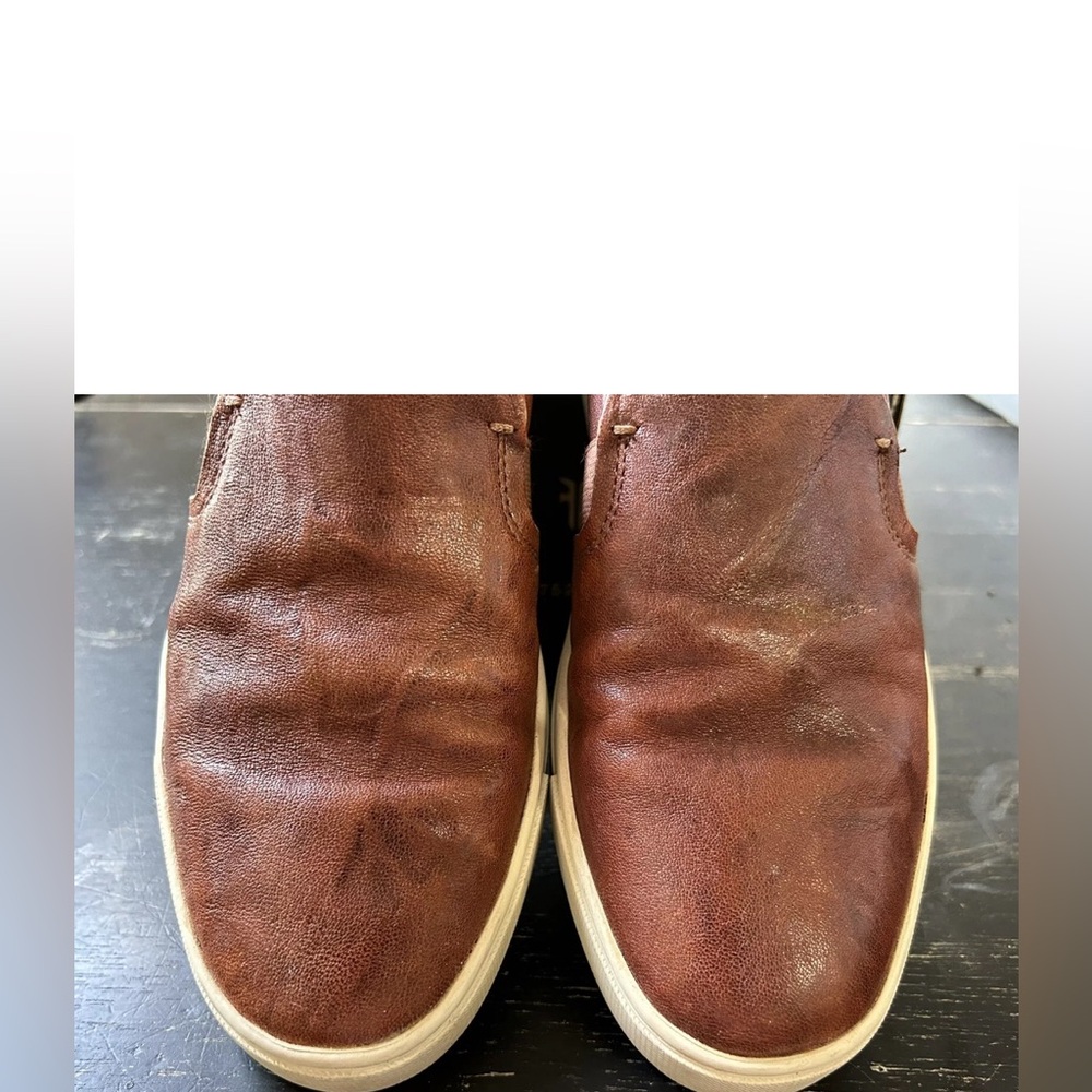 Frye Ivy Leather Sneaker, cognac, Size 8 - Picture 6 of 7